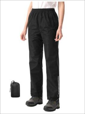 Waterproof Packable Rain Pants Windproof Hiking Outdoor